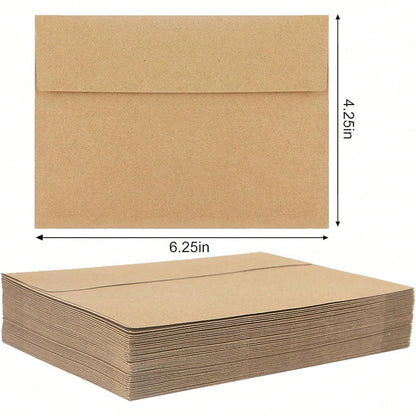 50 Pack Kraft Envelopes,Invitation Envelopes, Envelopes Invitations,Envelopes,Wedding, Shower,Brown Kraft Envelopes Personalize Birthday Party