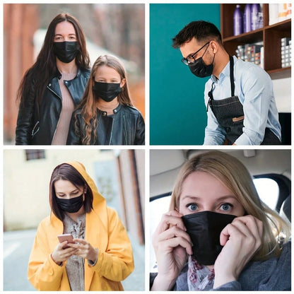 50pcs, Boxed, Disposable Folding Mask, Available In All Seasons, Four Colors, Soft Skin, 3-Layer Mask-Ideal For Family, School, Office And Outdoor!