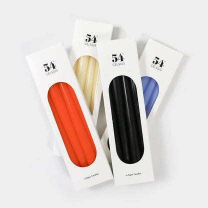 54 Celsius - Taper Candles (4 Pack) - 10" Tall, 8 Hr Burn, Lavender