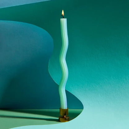 54 Celsius - Wiggle Candles -Mint (2 Pack) - 11" Tapers