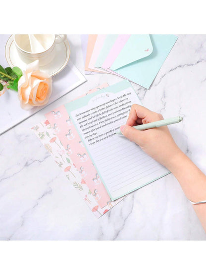 54pcs Animal Theme Stationery Set With Writing Paper & Envelopes, 36 Sheets Of A5 Writing Paper + 18 Envelopes, Cute Stationery Kit Suitable For Love Letters, Invitations, Graduation Ceremony, Greetin