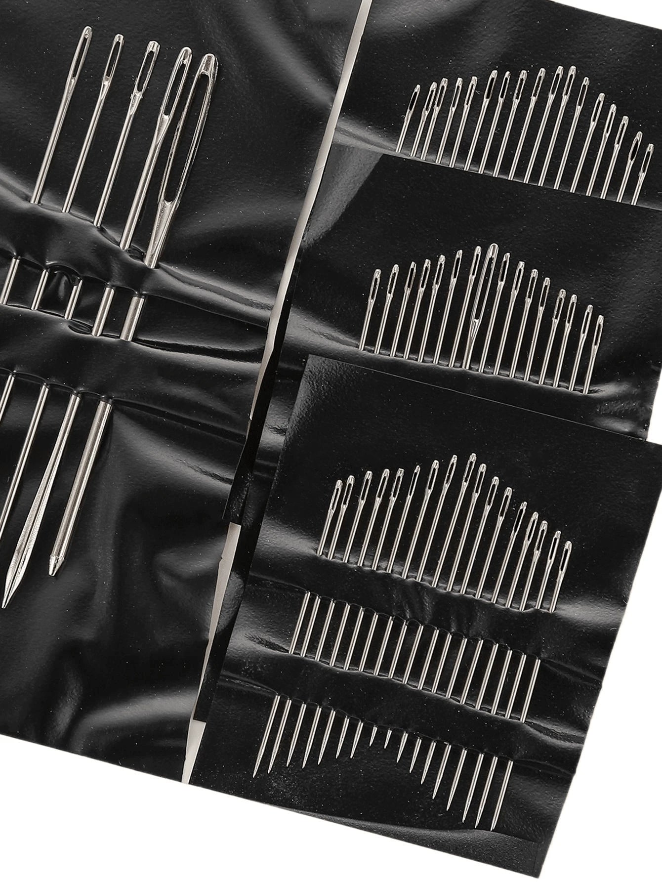 55pcs Stainless Steel Needle, Embroidery Needles For Hand Sewing, Easy Side Threading, Stitching Tools