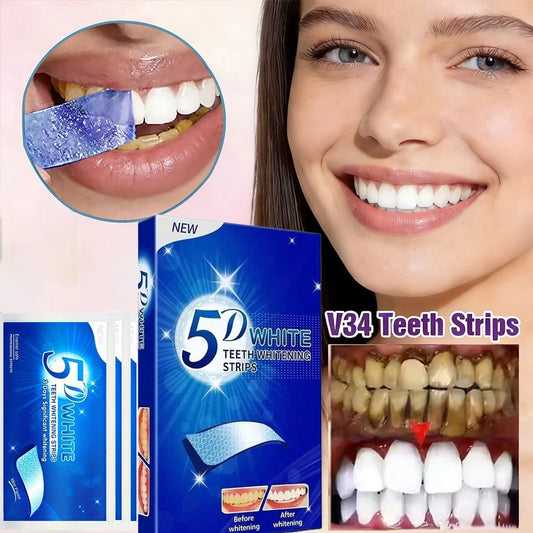 5D Whitestrips Whitening Starter Kit – Teeth Whitening Kit, Treatments, Each With 1 Upper/1Lower, Strips – 5D White Teeth Whitening Strips