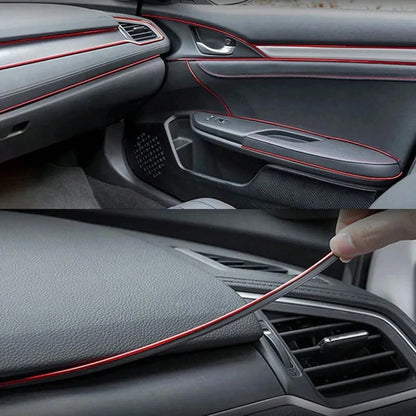 5m Flexible Car Decorative Strip Interior Trim Cover Strip Dashboard Door Edge Car Styling Universal