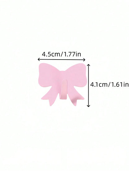 5pcs/10pcs/30PCS/Pack No-Drill Adhesive Bow-Shaped Hooks, Baby Room Wall Storage, Suitable For Living Room And Bedroom Wall Storage