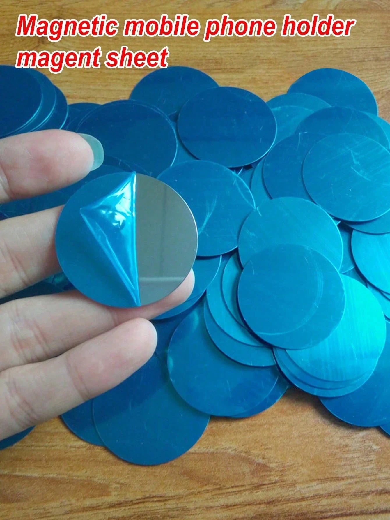 5pcs/20pcs/50pcs Ultra-Thin Round Magnetic Metal Plate With Adhesive For Car Phone Holder