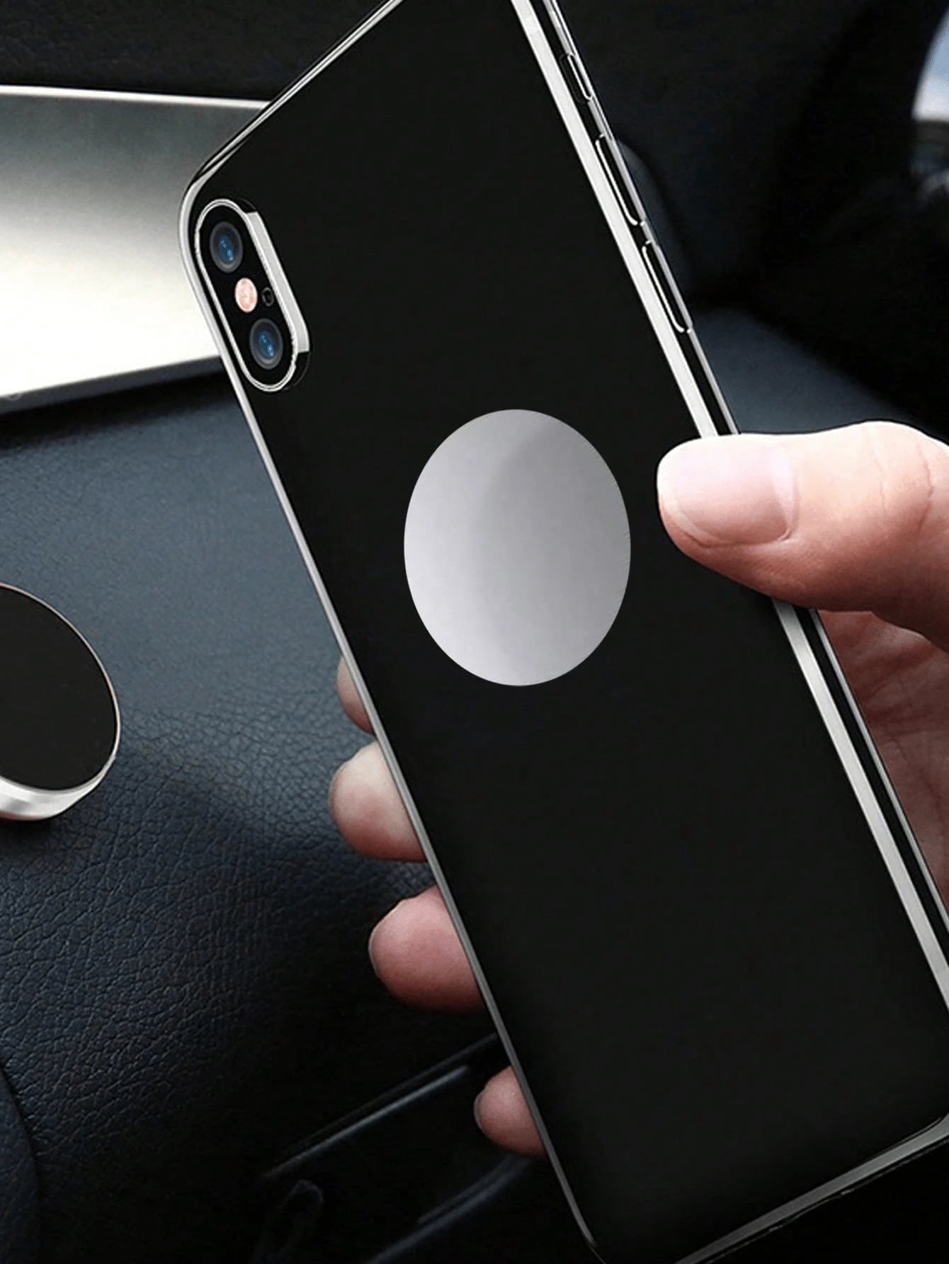 5pcs/20pcs/50pcs Ultra-Thin Round Magnetic Metal Plate With Adhesive For Car Phone Holder