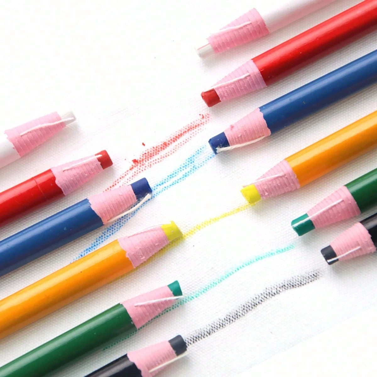 5pcs Colorful Washable Tailor's Chalk, High Visibility Fabric Marking Chalk, No Need To Sharpen Textile Marking Tool, Suitable For Sewing, Clothing Design, Fabric Crafts And Pattern Drawing