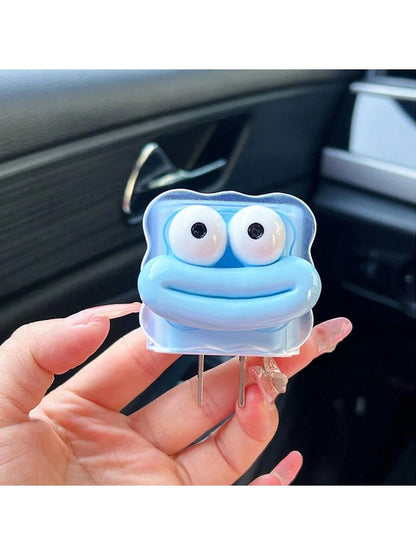 5pcs/Set 3d Cartoon Transparent Wave Shaped Charger And Data Cable Protective Cover Compatible With Apple 20w/18w Charging Adapter Cable Protector, Charger Protector