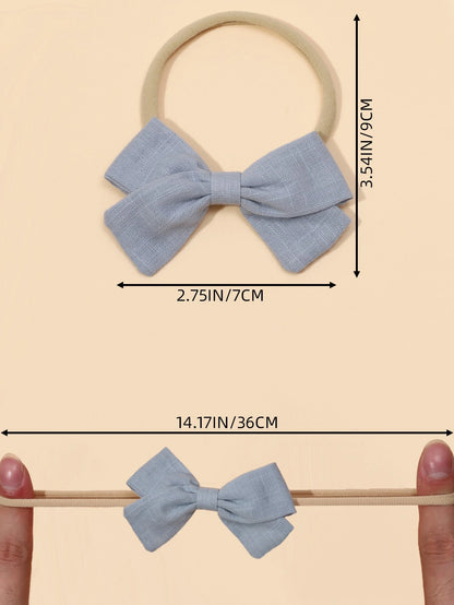 5pcs/Set Popular Cross-Border Baby Bowknot Fine Hair Band (Excluding Paper Card) Love Valentine