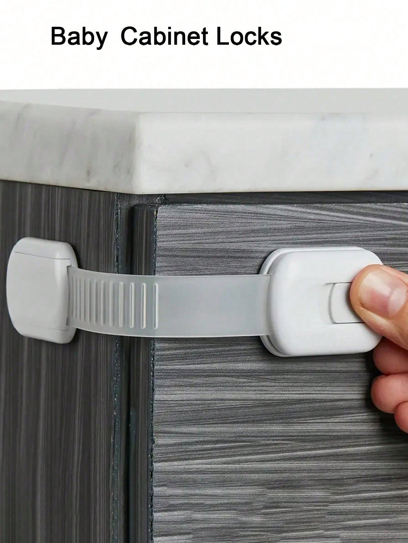 6-15pcs White Lock, Cabinet Door Lock, Drawer Lock, Cabinet Fixed Lock