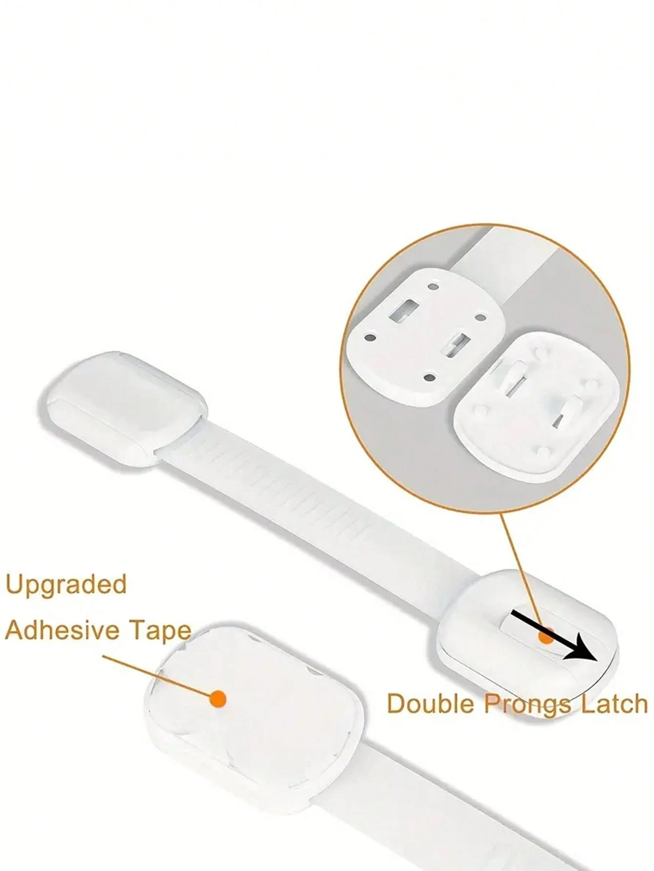 6-15pcs White Lock, Cabinet Door Lock, Drawer Lock, Cabinet Fixed Lock