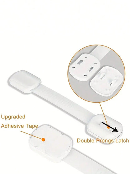 6-15pcs White Lock, Cabinet Door Lock, Drawer Lock, Cabinet Fixed Lock