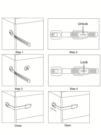 6-15pcs White Lock, Cabinet Door Lock, Drawer Lock, Cabinet Fixed Lock