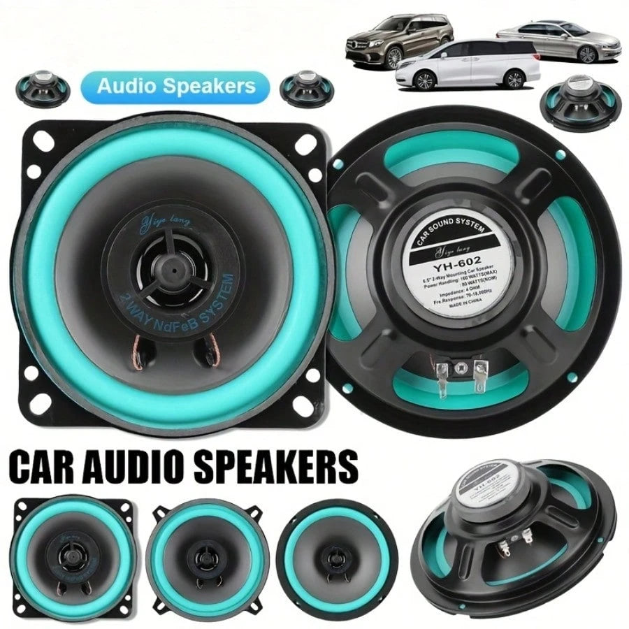 6.5-Inch Car Speaker 160W Hifi Coaxial Subwoofer Universal Car Audio Music Full Frequency Car Stereo Speaker Christmas Gifts, Halloween, Christmas Decorations