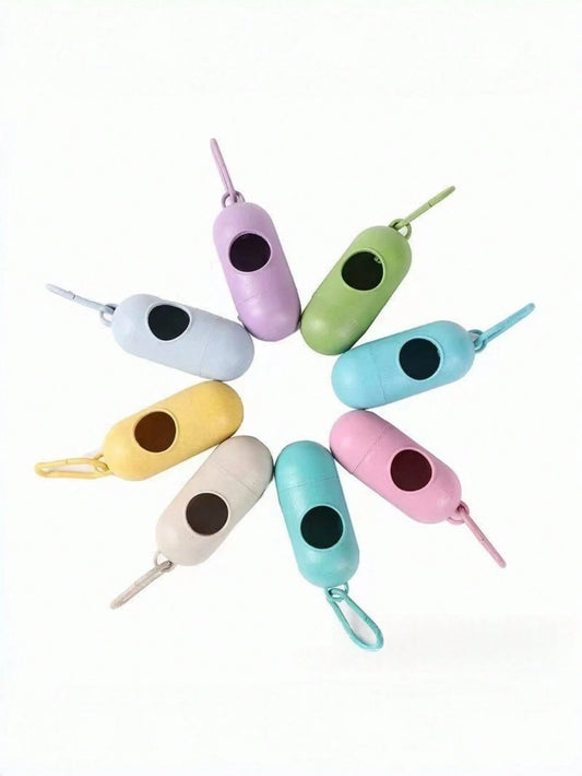 6 Pcs- Hands-Free Dog Waste Bag Dispenser- Durable Plastic, Ideal For Outdoor Walks, Training, Pet Waste Collector, Wheat Straw Bone Distributor, Pet Waste Bags, Cat Stuff, Dog Stuff, Dog, Cat Suppl