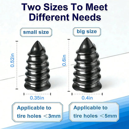 60 Pcs Tire Repair Screws, Tire Patch Kit, Screw In Tire Plugs,Quick Tool Tire Plugs, Self Service Tire Repair Rubber Nail Kit For Patching Punctures In Vacuum Tires Of Cars, Motorcycles(60)