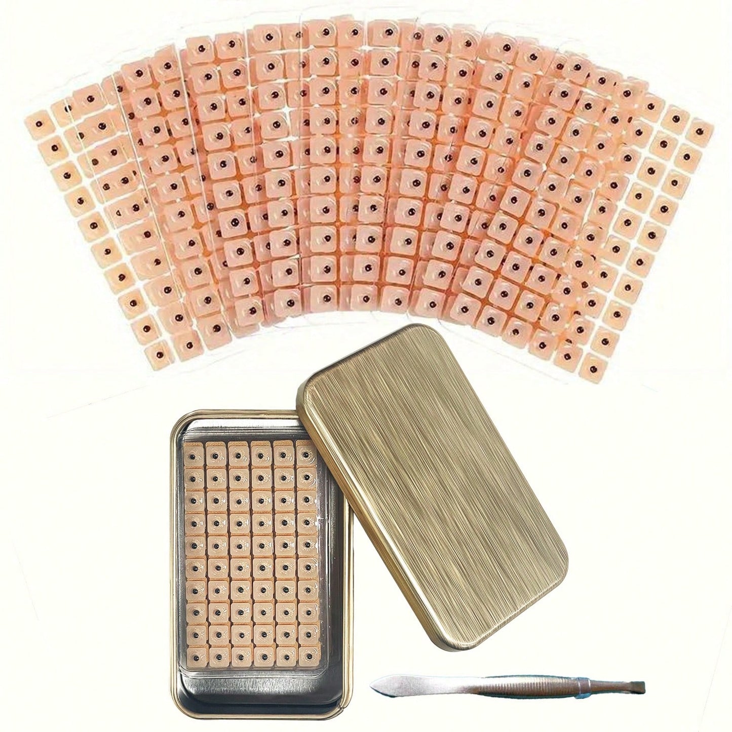 600pcs/Bag Relaxation Ears Stickers Ear Vaccaria Seeds Patches Ear Massage Press Seeds Health Care