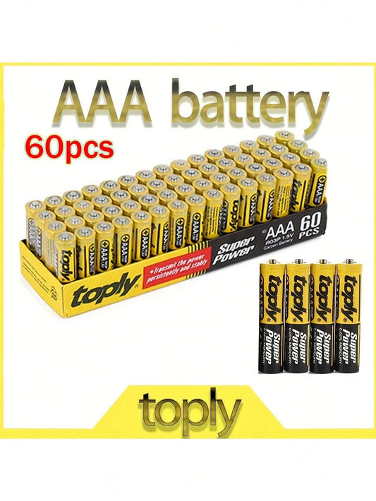 60pcs AAA/AA Size 7/5 Disposable Batteries, 1.5V AA Batteries For LED String Lights, Toys, Remotes, Household, Christmas Gift Accessories