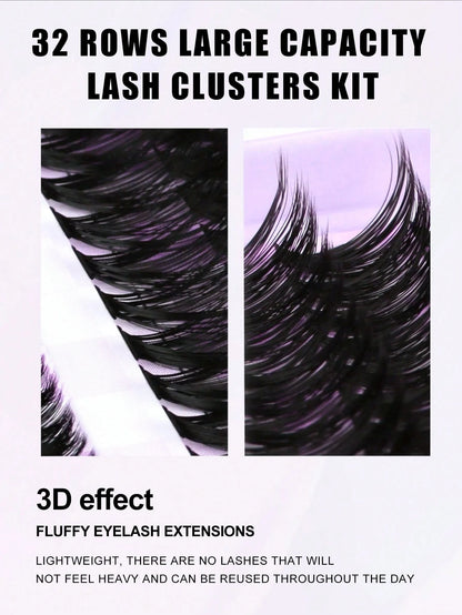640 DIY Faux Mink Lash Clusters, D-Curl,8-16mm Mixed Lengths, Brightening Eyes For All Makeup. Pick Glue, Remover, Tweezers As Needed. Lightweight, Reusable & Cost-Effective, Beginner-Friendly For Dai