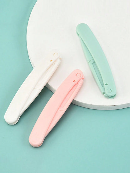 6pcs/3pcs Set Portable Eyebrow Trimmer, Foldable Eyebrow Razor Blades Makeup Tools For Women