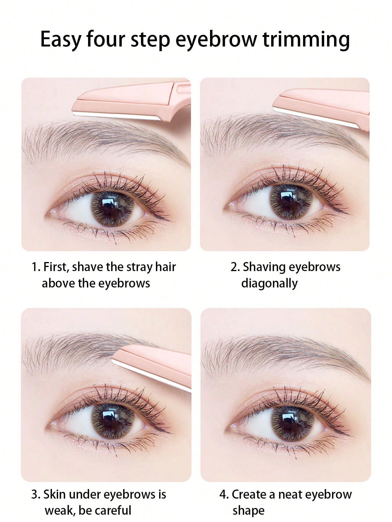 6pcs/3pcs Set Portable Eyebrow Trimmer, Foldable Eyebrow Razor Blades Makeup Tools For Women