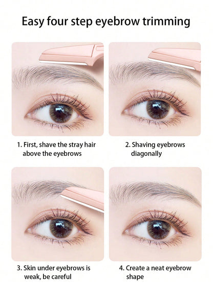 6pcs/3pcs Set Portable Eyebrow Trimmer, Foldable Eyebrow Razor Blades Makeup Tools For Women