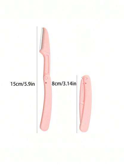 6pcs/3pcs Set Portable Eyebrow Trimmer, Foldable Eyebrow Razor Blades Makeup Tools For Women