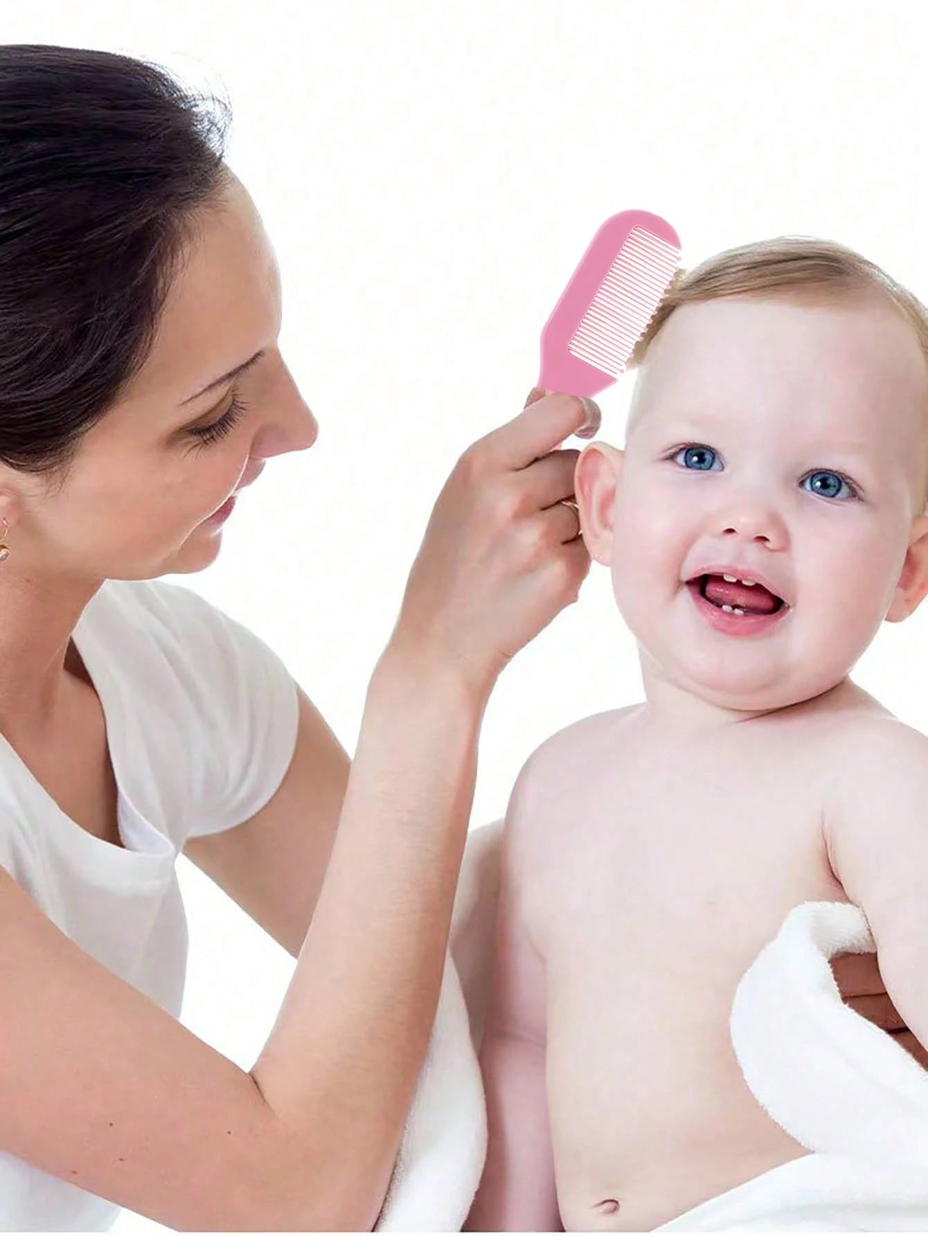 6pcs Baby Hairbrush Set, Suitable For All Hair Types, Durable ABS Handle, Newborn Head Care Hairbrush Set For Hair Styling