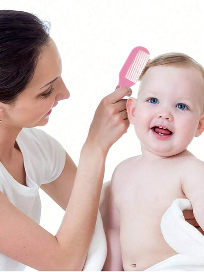 6pcs Baby Hairbrush Set, Suitable For All Hair Types, Durable ABS Handle, Newborn Head Care Hairbrush Set For Hair Styling