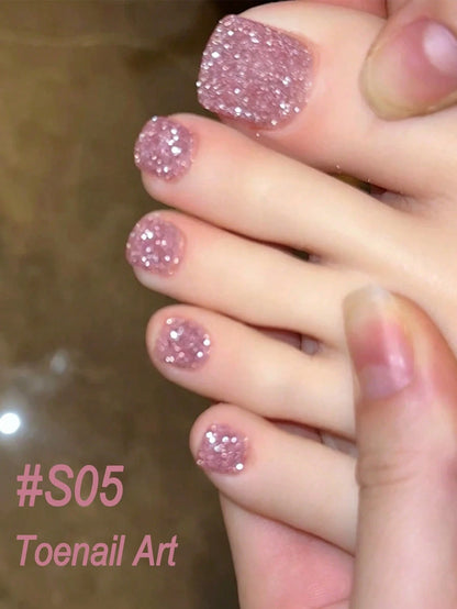 6Pcs Glitter Gel Nail Polish Kit With Nail Brush 5ml Silver Gold Pink Black Purple Reflective Glitter Gel Nail Polish Jelly Translucent Sparkle Nail Polish, UV Light Cure Gel For Manicure Art DIY