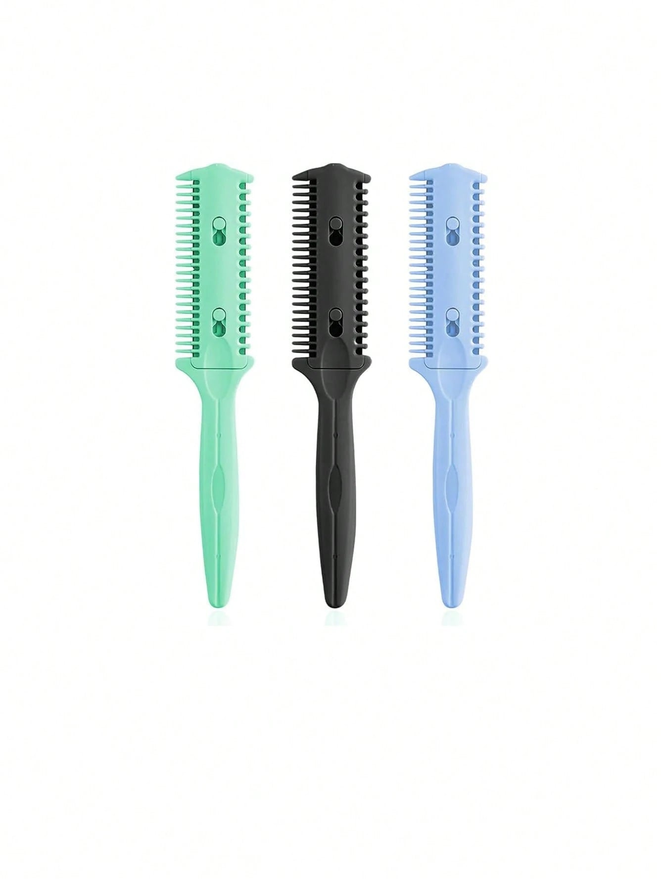 6pcs Hair Cutting Razor Combs- Double-Sided Razor, Hair Styling Trimming Razor Comb, Split End Trimmer, For Precise Hair Cutting And Styling, Random Color