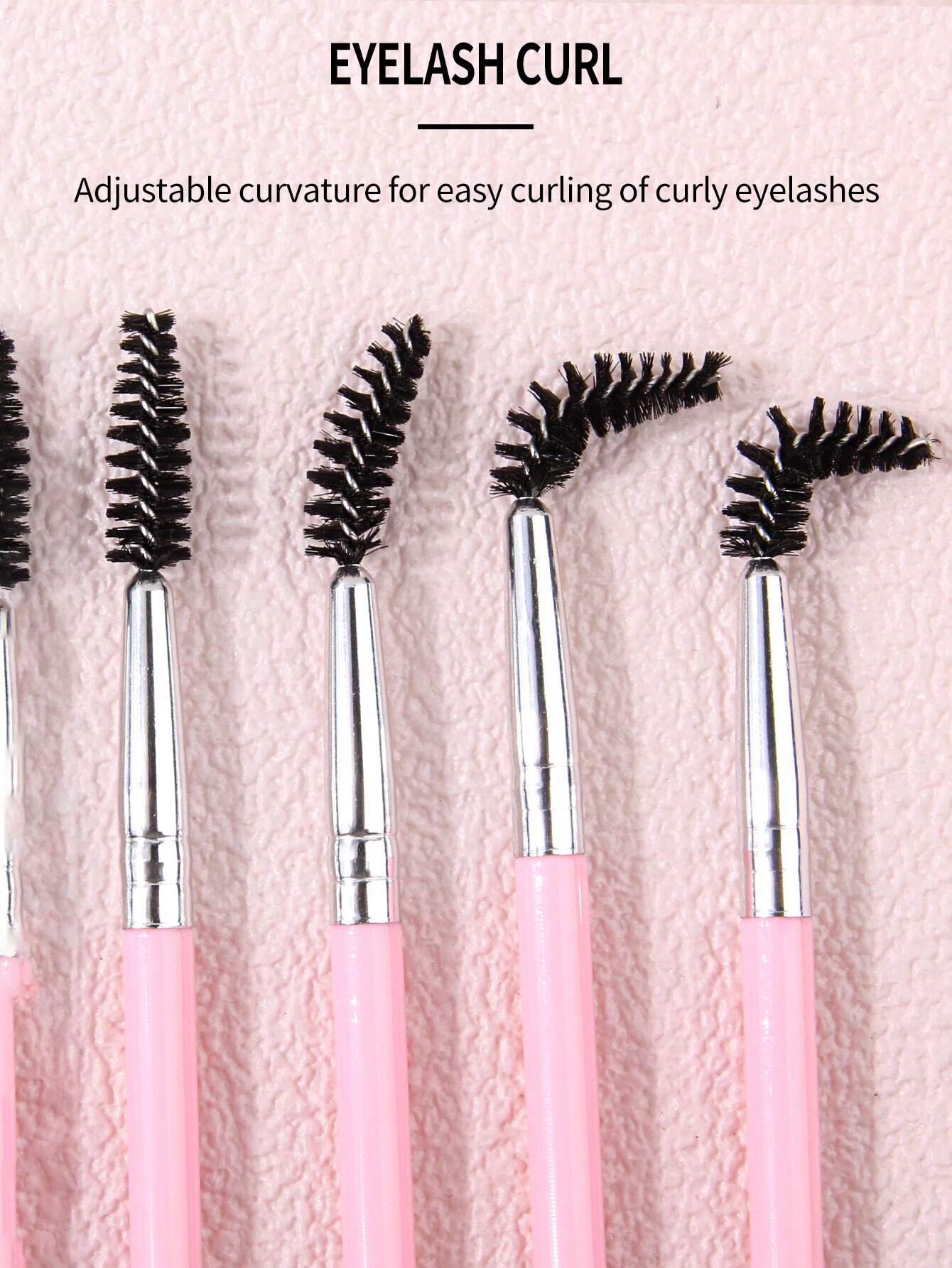 6pcs Large Eye Makeup Brushes Set With Plastic Handle, Double-Sided Spiral Eyebrow Comb, Thin Eyeliner Brush