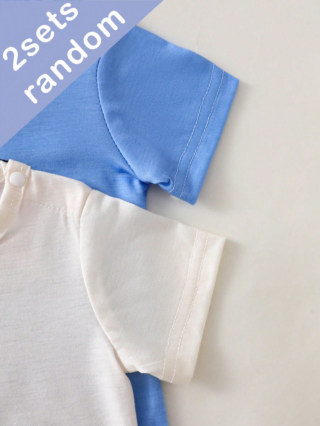 6pcs Random Sent 2pcs Newborn Knitted Round Neck Short Sleeve Romper With Feet, Casual Cute Cartoon Koala, Dinosaur, Car Pattern, Comfortable Soft Loose Homewear Suitable For Summer