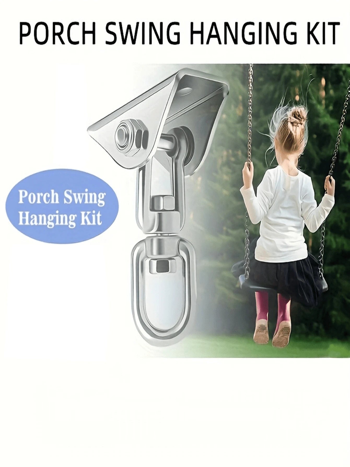 6pcs/Set 304 Stainless Steel Hammock Hardware Kit- Rust-Proof And Durable Swing Hooks- Multifunctional, Easy-Install Swivel Hook Design For Hammocks, Yoga, Punching Bags, Swing Accessories