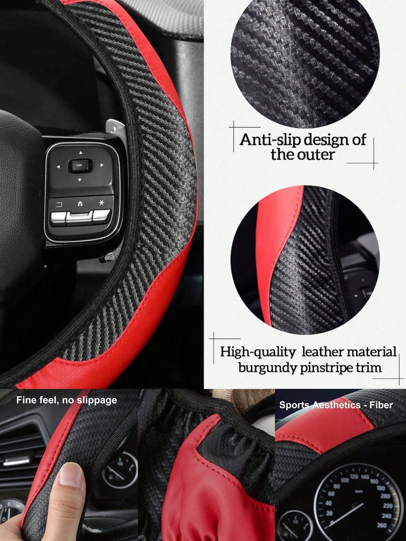 6pcs/Set, 3pcs/Set, 1pc PU Leather Car Interior Accessories Set- Steering Wheel Cover, Armrest Cover, Handbrake Cover, Seat Belt Cover- For Women, Fit For Sedan, SUV, Truck And Various Vehicle Model