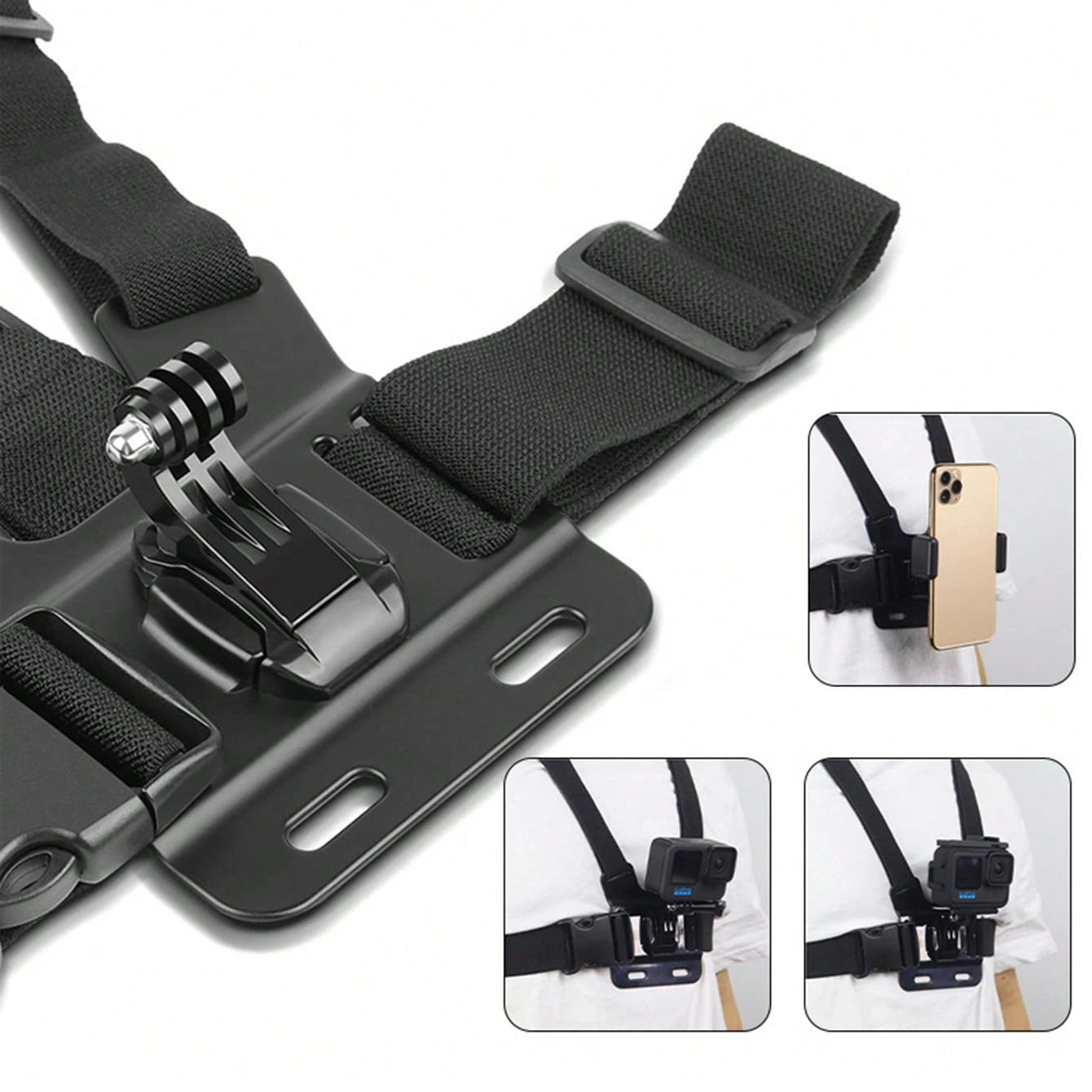 6pcs/Set Complete Sports Camera Accessory Kit, Including Phone Clip Mount, Suitable For GoPro, Phones And Osmo Action Cameras