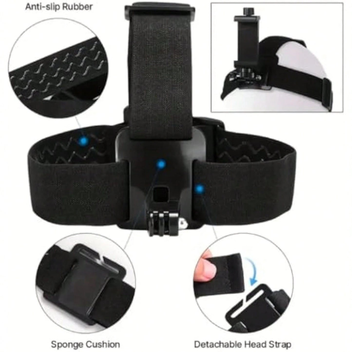 6pcs/Set Complete Sports Camera Accessory Kit, Including Phone Clip Mount, Suitable For GoPro, Phones And Osmo Action Cameras