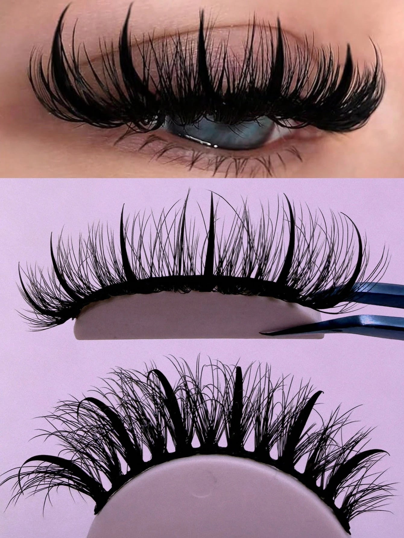 7 Pairs 20mm Russian Strip False Eyelashes, Glossy Finish, Eyelash Extension Effect, Spiky Cartoon False Eyelashes, Natural Soft Fluffy Mink False Eyelashes, 3D Russian Dense Dramatic Messy Mink False