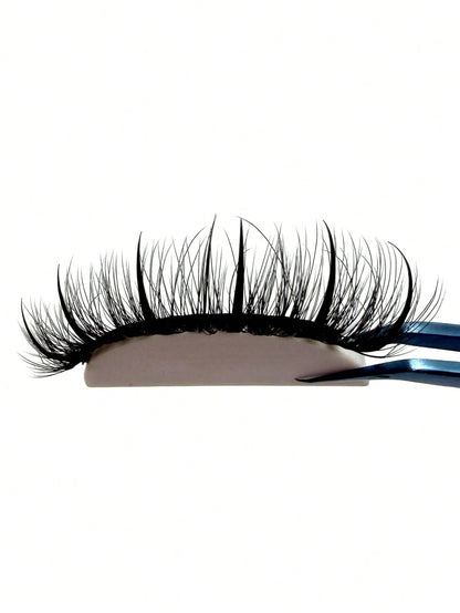 7 Pairs 20mm Russian Strip False Eyelashes, Glossy Finish, Eyelash Extension Effect, Spiky Cartoon False Eyelashes, Natural Soft Fluffy Mink False Eyelashes, 3D Russian Dense Dramatic Messy Mink False