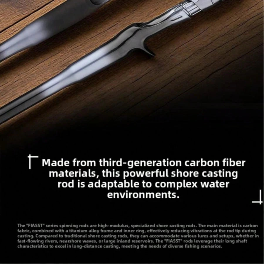 70.87-Inch Carbon Fiber Fishing Rod- High Sensitivity Spinning/Casting, Explosion-Proof Rod Tip, One-Piece Ergonomic Handle With Soft Touch, Suitable For Saltwater Fishing| Perfect Gift For Anglers