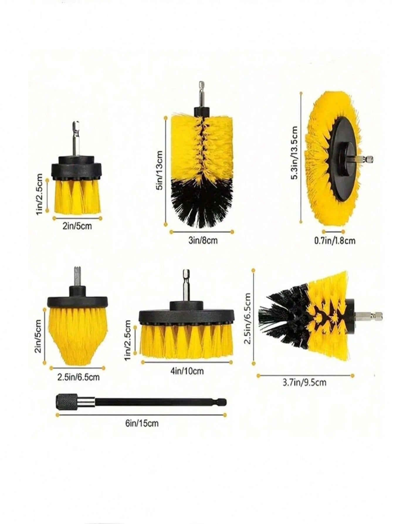 7pcs Car Cleaning Brushes Drill Brush Set, Home Cleaning Brushes