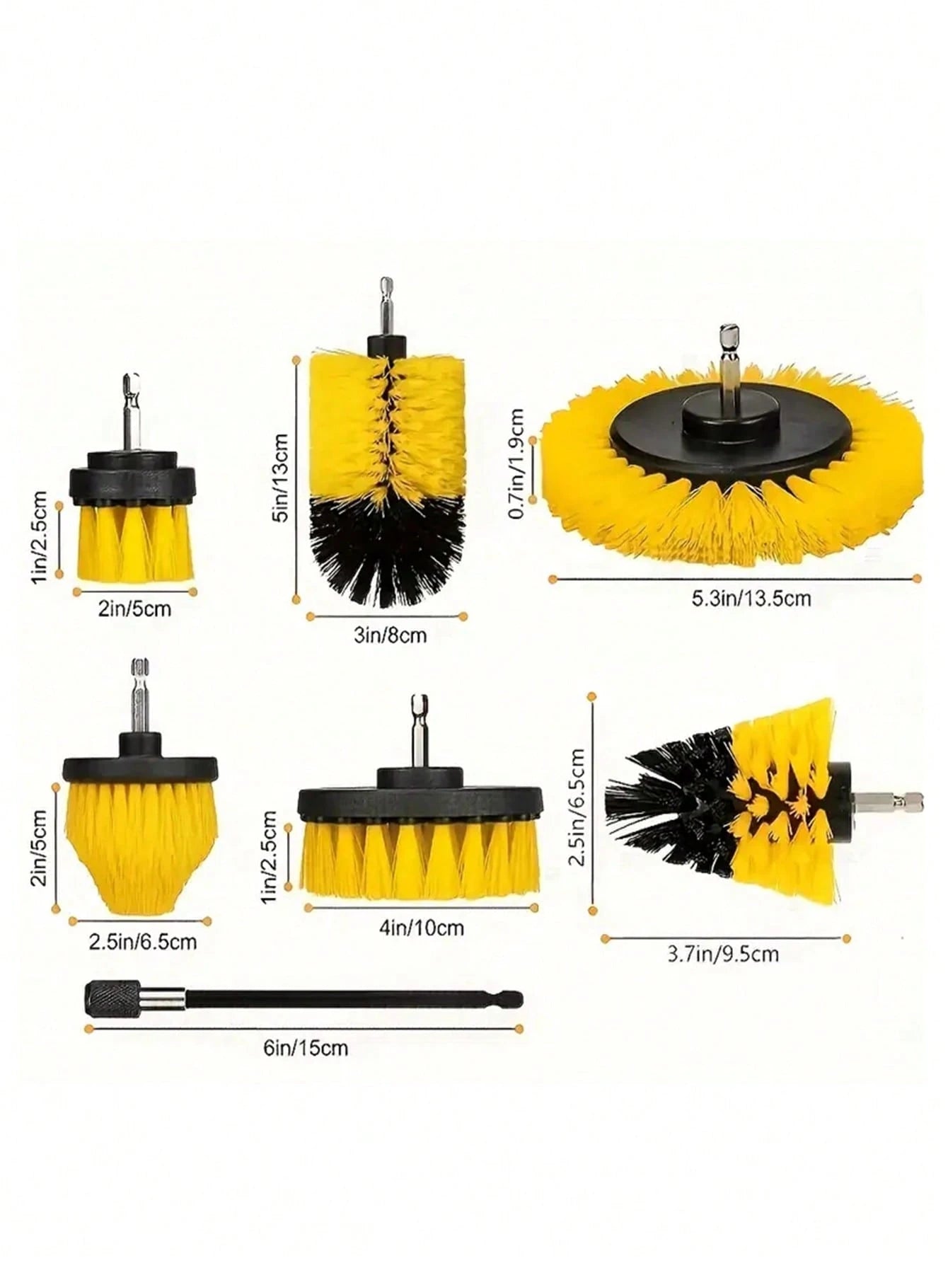 7pcs Car Cleaning Brushes Drill Brush Set, Home Cleaning Brushes