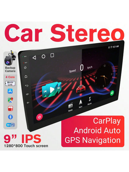 9INCH Double Din Car Stereo Wireless CarPlay Wireless Android Auto, Android 2+64G Touchscreen Car Radio Head Unit With Bluetooth 4.0, DSP, WiFi, HDCamera, Haudio