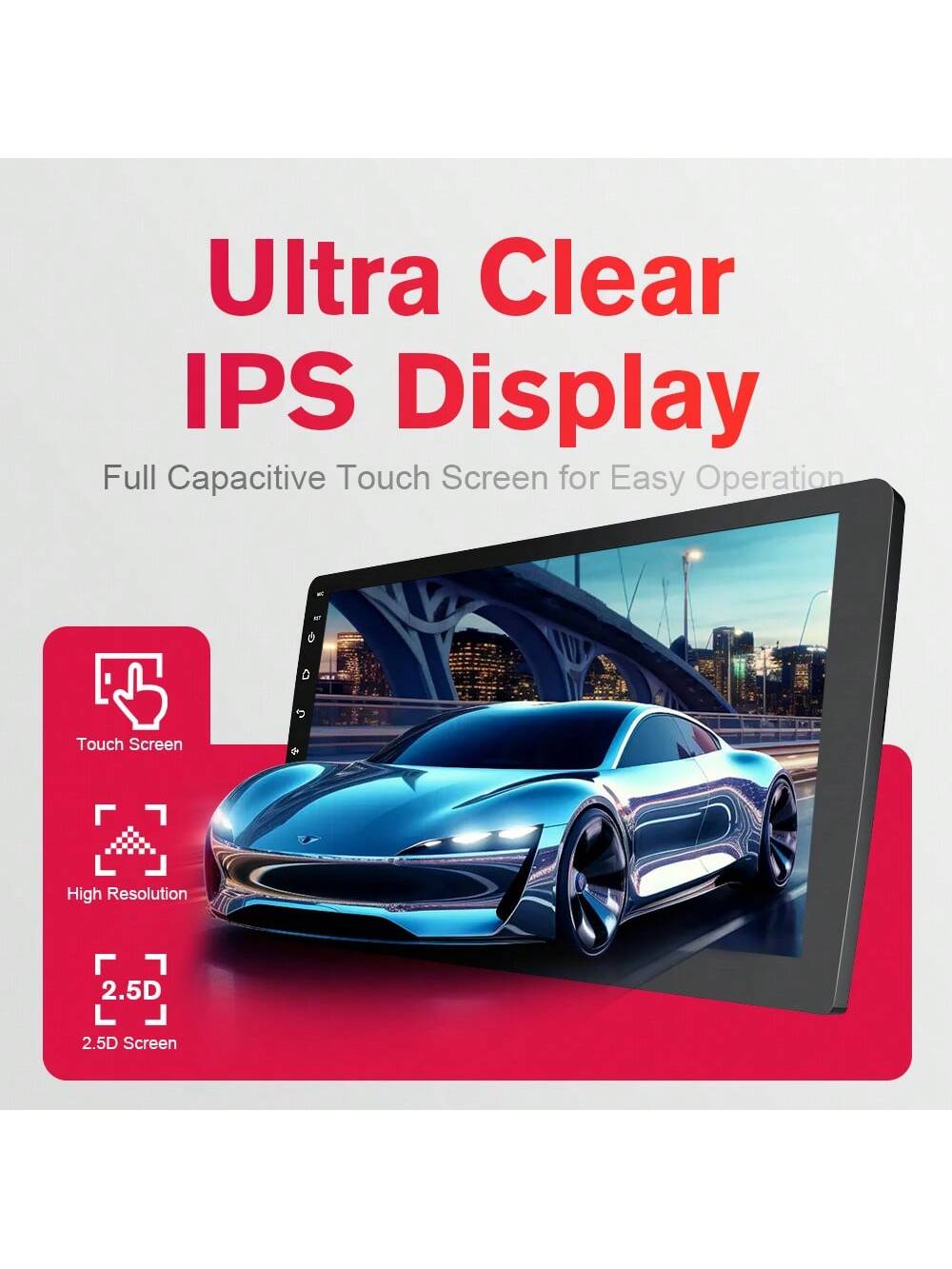 9INCH Double Din Car Stereo Wireless CarPlay Wireless Android Auto, Android 2+64G Touchscreen Car Radio Head Unit With Bluetooth 4.0, DSP, WiFi, HDCamera, Haudio