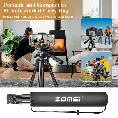 A 51 Inch Adjustable Travel Video Tripod, Mobile And Camera Tripod, Portable And Convenient, With Mobile Editing, Suitable For Meeting Recording And Outdoor Gift Live Streaming, DIY Fill Light, Widely