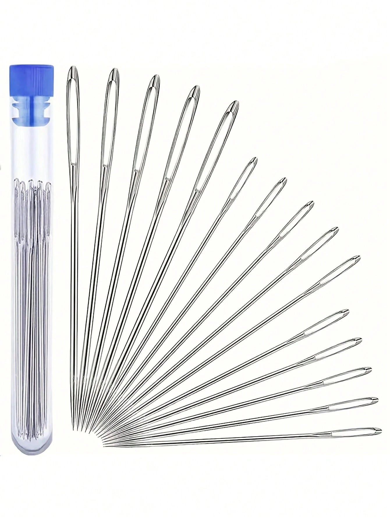 A Set Of 15/30 Large-Eye Sewing Needles, Suitable For Home Use, Hand Sewing, Quilting For The Elderly, With Large Holes For Easy Threading, Suitable For Fine Embroidery And Cross-Stitching Back To Sch