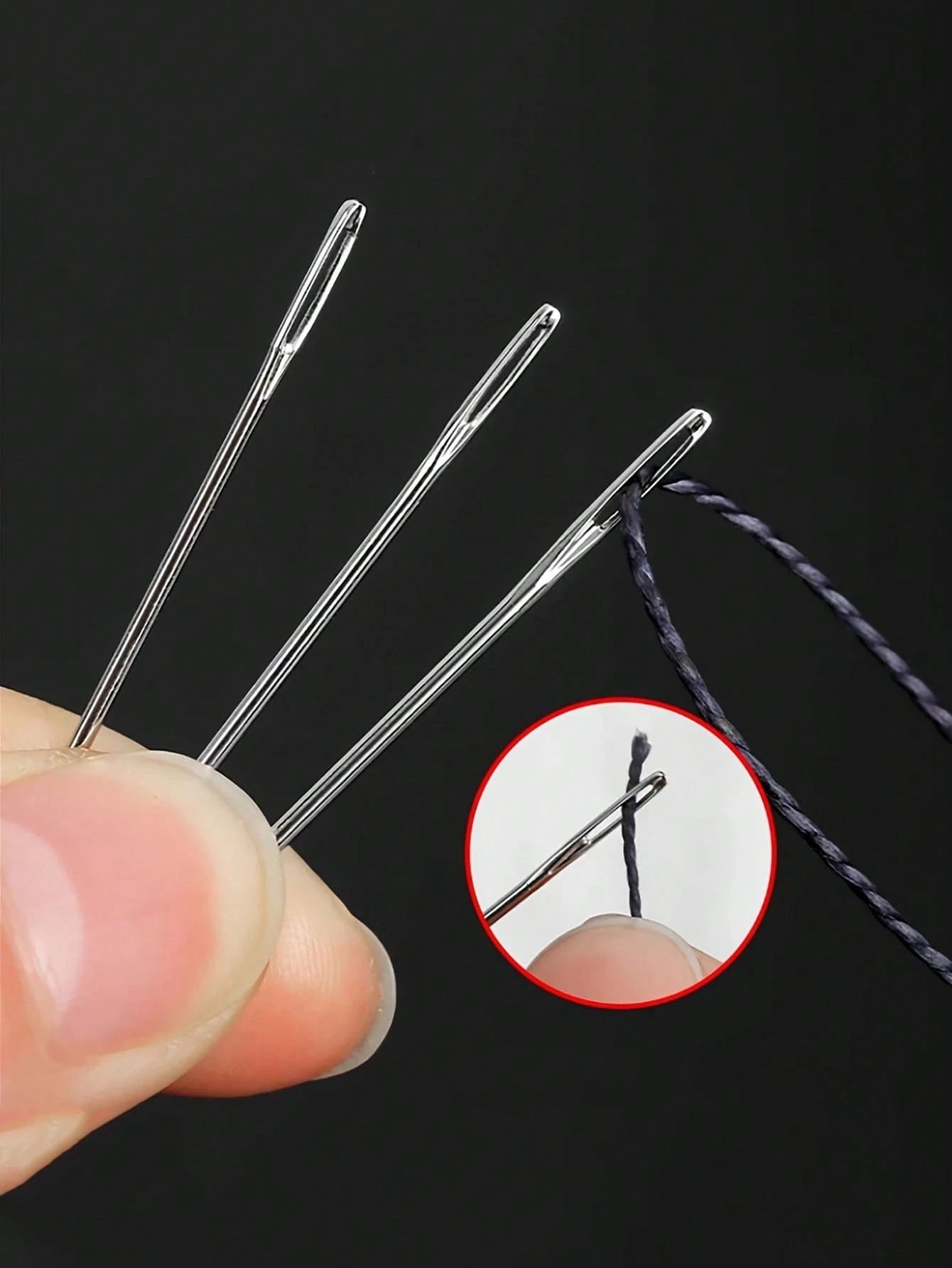 A Set Of 15/30 Large-Eye Sewing Needles, Suitable For Home Use, Hand Sewing, Quilting For The Elderly, With Large Holes For Easy Threading, Suitable For Fine Embroidery And Cross-Stitching Back To Sch