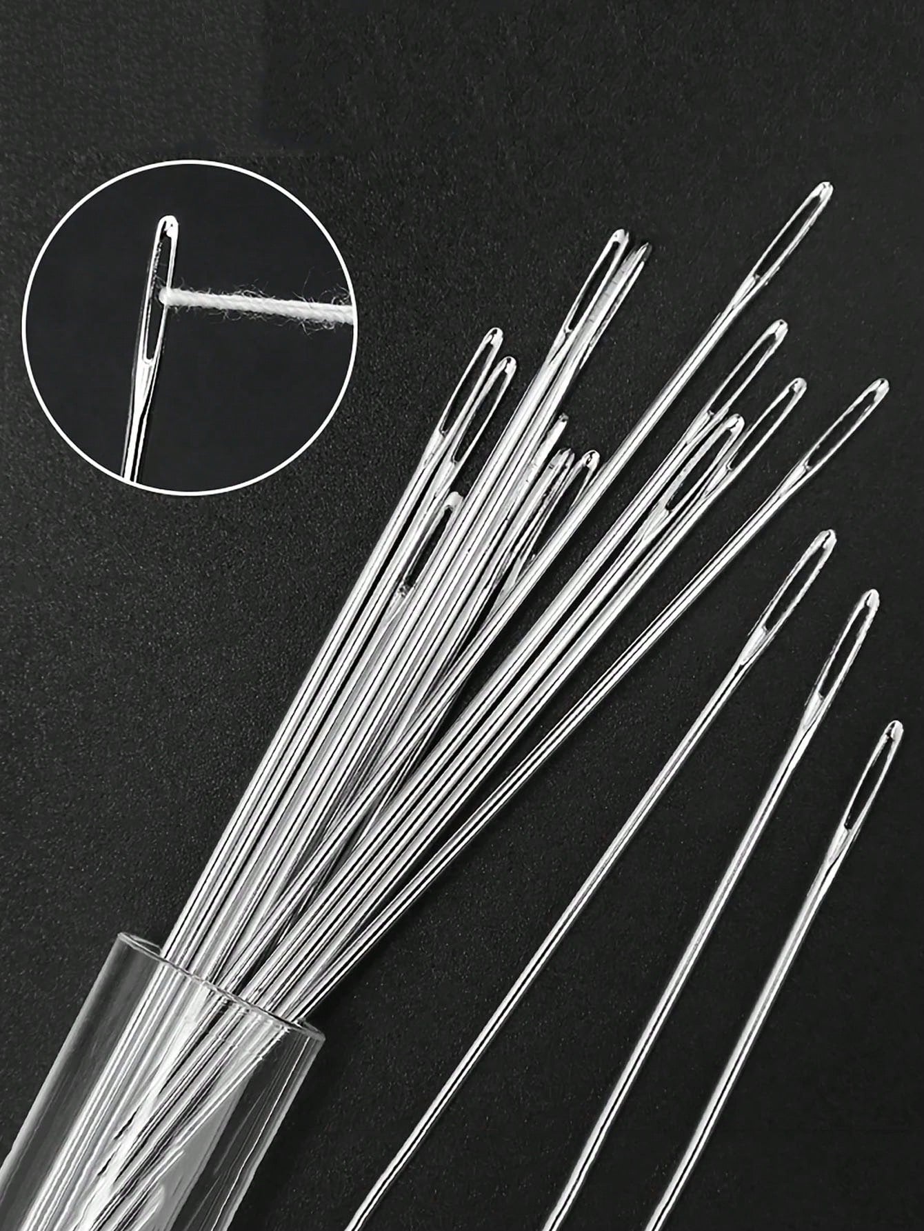 A Set Of 15/30 Large-Eye Sewing Needles, Suitable For Home Use, Hand Sewing, Quilting For The Elderly, With Large Holes For Easy Threading, Suitable For Fine Embroidery And Cross-Stitching Back To Sch