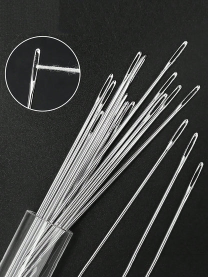 A Set Of 15/30 Large-Eye Sewing Needles, Suitable For Home Use, Hand Sewing, Quilting For The Elderly, With Large Holes For Easy Threading, Suitable For Fine Embroidery And Cross-Stitching Back To Sch
